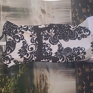 Avenue Womens bold black & white simple classic dress
